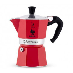 Bialetti Moka Express 6 šálok 300 ml červená