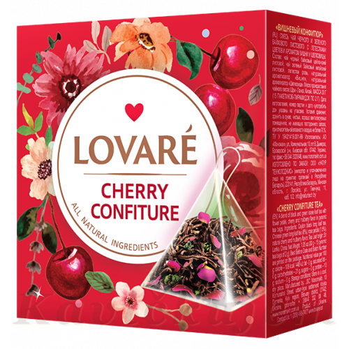 Lovare Cherry Confiture exkluz. čaj v pyramídkach
