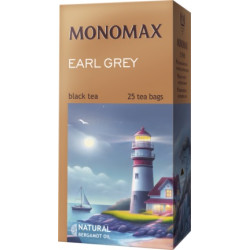 Monomax čierny porciovaný čaj  EARL GRAY 25x2g