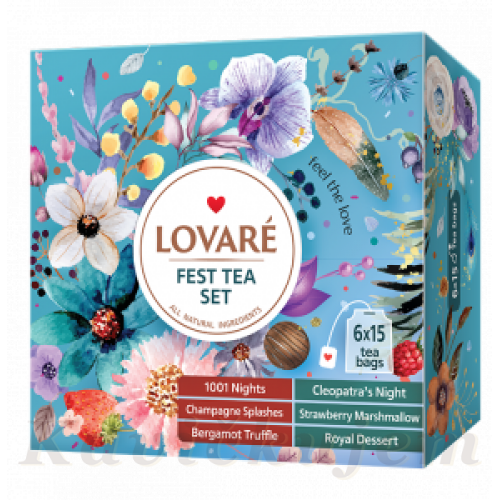 Lovare zmes 90 čajov "Fest tea Set" 6x15ks