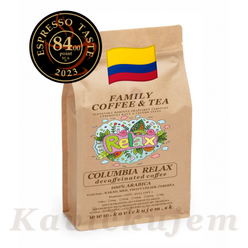 Káva KOLUMBIA RELAX DECAFFEINATED 100+30g. DR