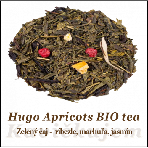 Hugo Apricots čínsky zelený čaj BIO 100+25g