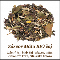 Zázvor mäta zelený a biely čaj BIO100+25g