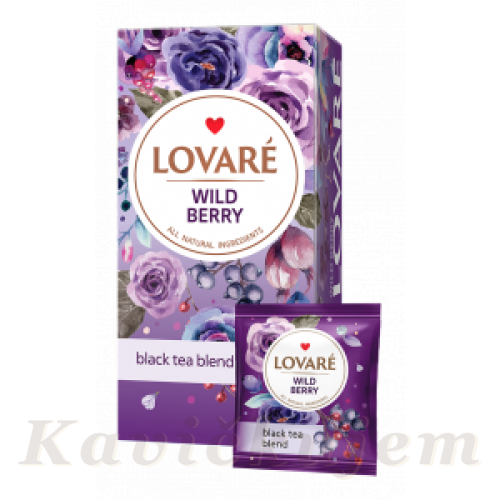 Lovare čierny porciovaný čaj Wild berry 24x2g