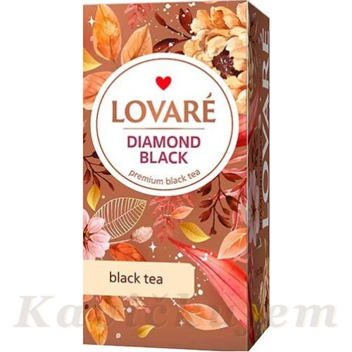 Lovare čierny porciovaný čaj Diamond Black 24x2g