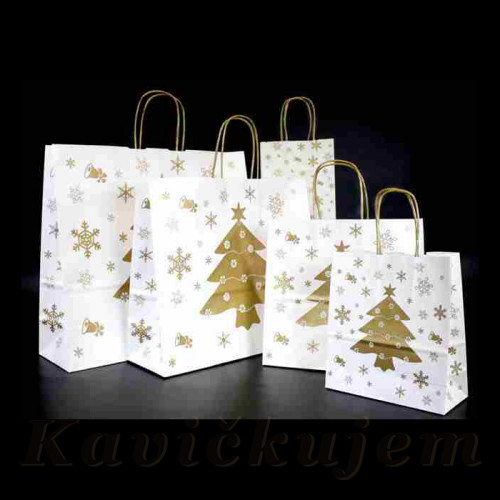 Taška papierová Vianoce 25x11x23,5cm
